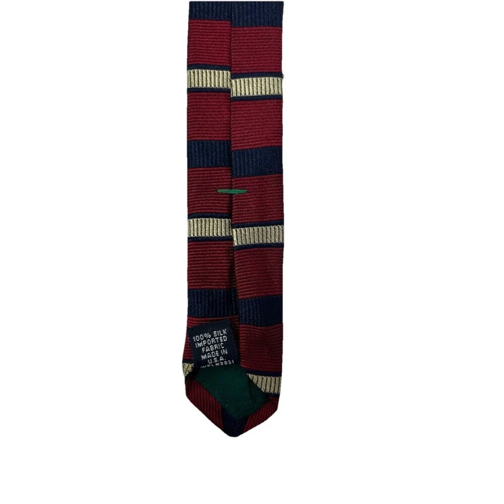 Tommy Hilfiger Red Blue Tan Repp Logo Neck‎ Tie  57.25